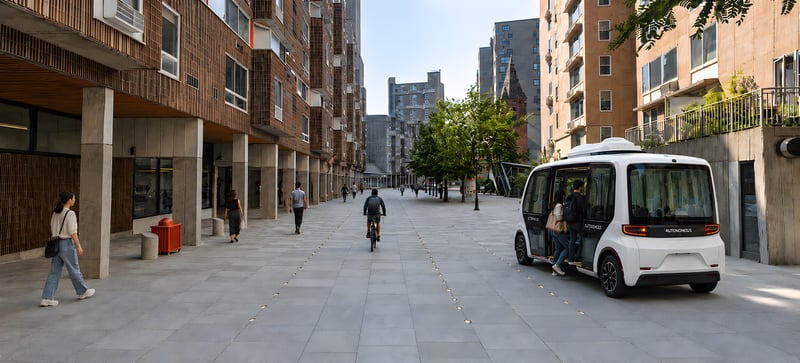 Street view of Shared Footpath with Passenger AV in action.